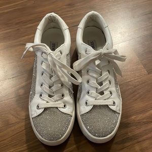 Steve Madden Bertie Glitter Platform Sneaker Size 6